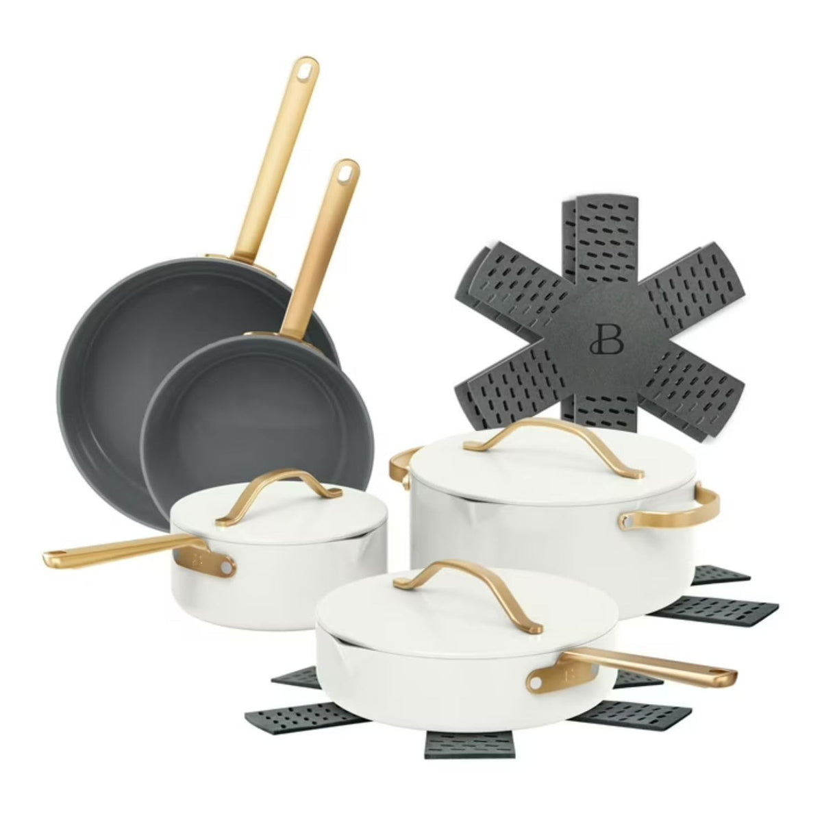 12 Pc Ceramic Non-Stick Cookware Set with Lids D713981