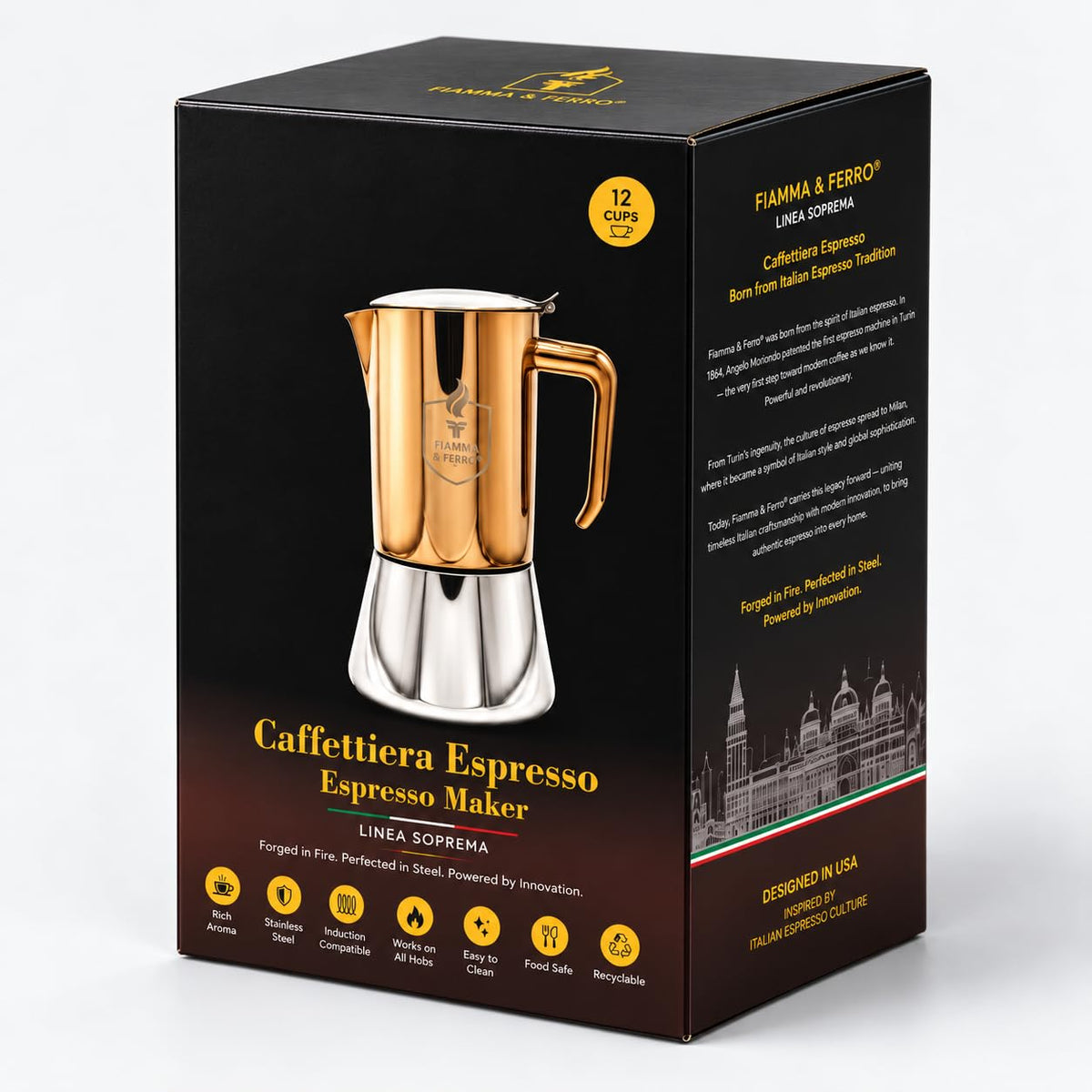 12-Cup Stainless Steel Moka Pot U630702