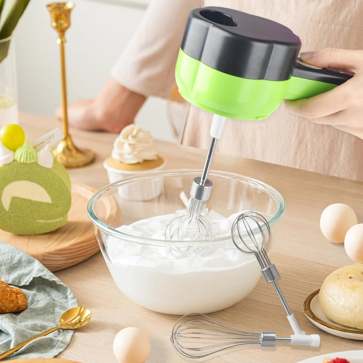 Electric Vegetable Slicer Set 4 in 1 Portable Rechargeable Wireless Food Processor X414066
