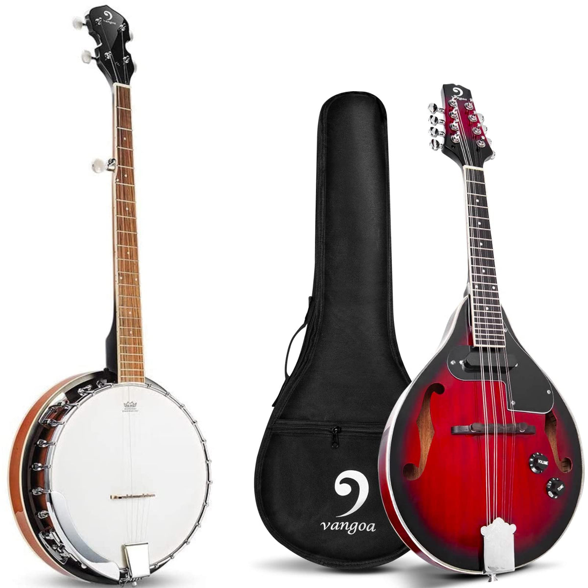 5 String Full Size Banjo and Mandolin Musical Instrument K6438