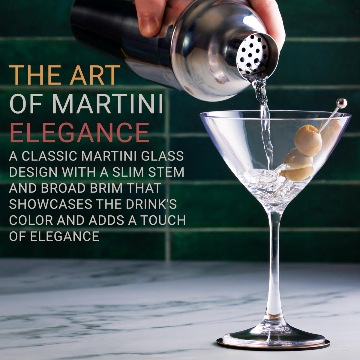 Unbreakable Plastic Martini Glasses, 8 oz Set of 6 D811